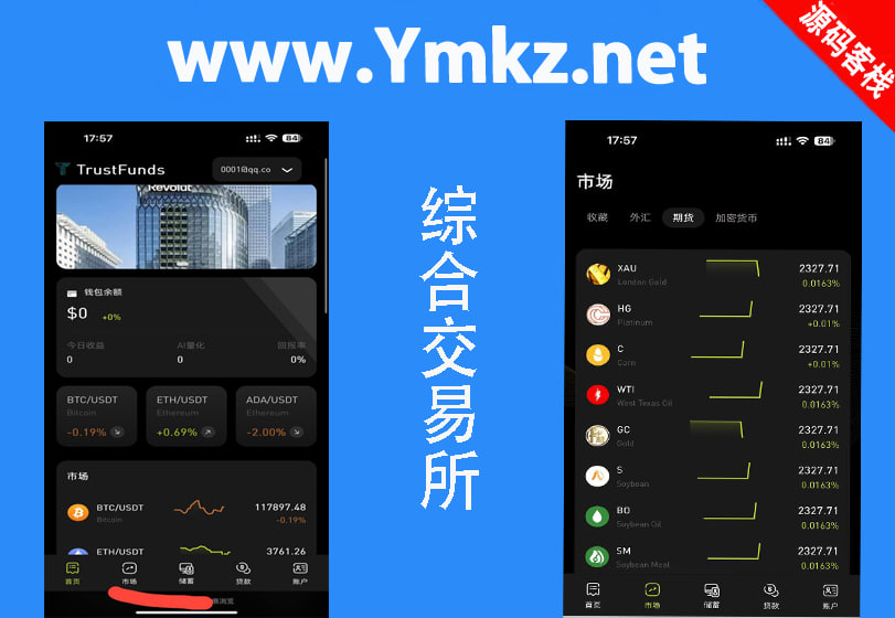 (售)综合交易所系统支持期权、杠杆、借贷、AI量化、模拟账户等功能，全开源可二开，已经稳定运营一年多的产品，代码为全开源可二开 源码特惠价全开源（本来只有账号密码登陆，新增dapp前端，相当于2个前端）