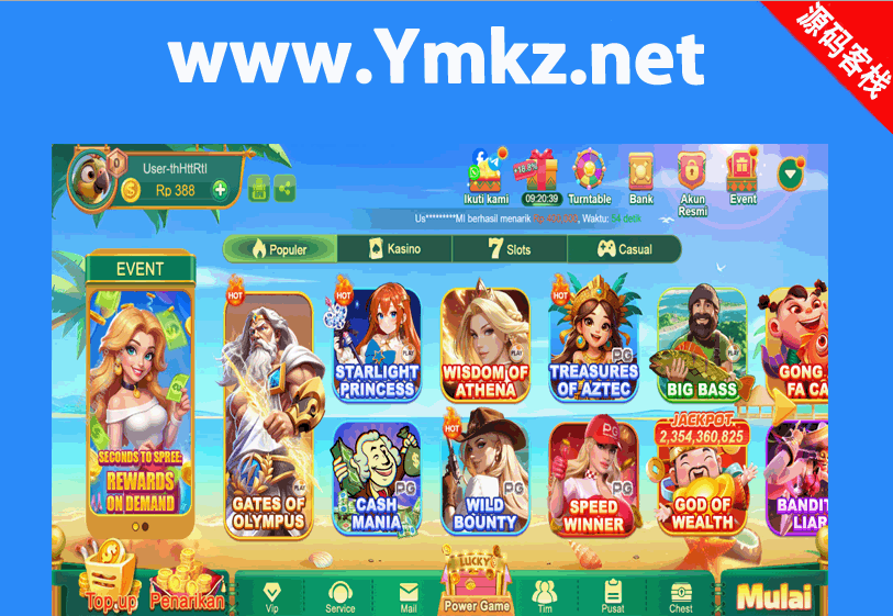 Slots游戏源码国外老虎机棋牌源码英文支持app+H5三端同步海外棋牌老虎机源码